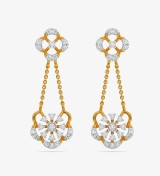 Diamond Yellow Gold 22kt Dangle Earring Diamond Yellow Gold 22kt Dangle Earring