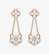 Diamond Yellow Gold 22kt Dangle Earring Diamond Yellow Gold 22kt Dangle Earring