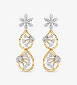 Diamond Trinity Earring Dangler Rose Gold Diamond Trinity Earring Dangler Rose Gold