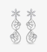 Diamond Trinity Earring Dangler Rose Gold Diamond Trinity Earring Dangler Rose Gold