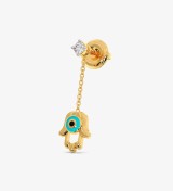 Hamsa Evil Diamond Dangling Eye Earrings Hamsa Evil Diamond Dangling Eye Earrings