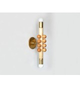 Double-headed bead column wall lamp