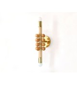 Double-headed bead column wall lamp