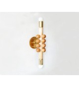 Double-headed bead column wall lamp
