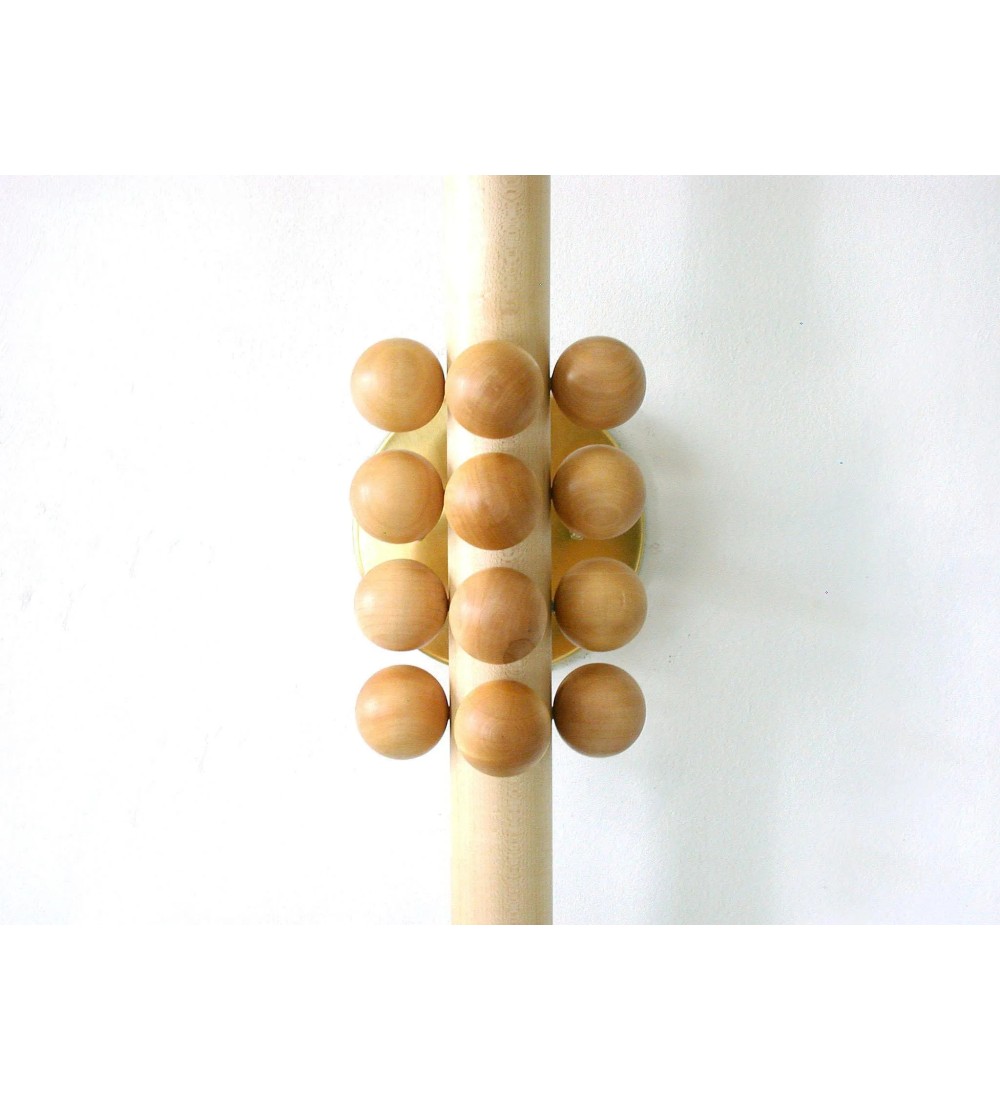 Double-headed bead column wall lamp