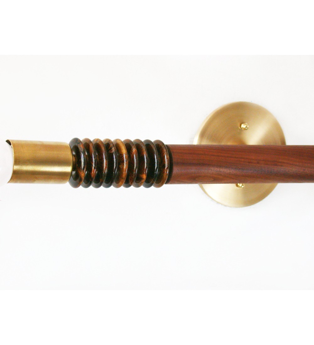 Linear wood grain copper ring wall lamp