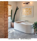 Linear wood grain copper ring wall lamp