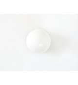 Wood and milky white spherical wall lamp
