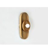 Oval Tray Wood Panel and Center Ring Wall Light