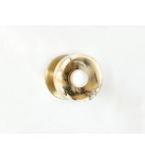 Brass backplate and stone wall sconce