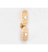 Vertical Double Panel and Brass Wall Light