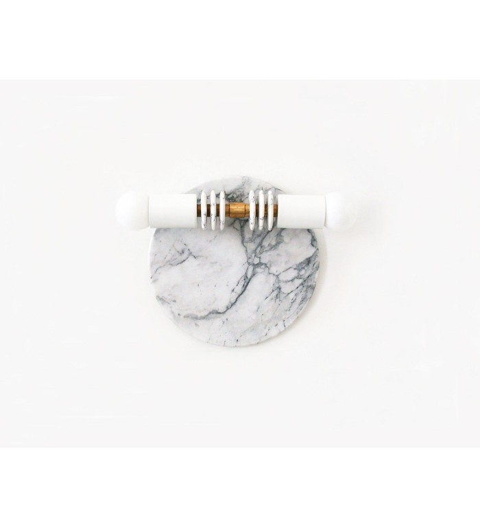 Marble and stacked disc wall light