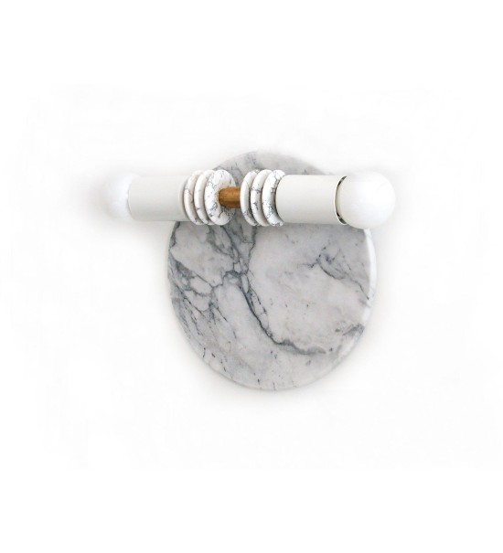 Marble and stacked disc wall light