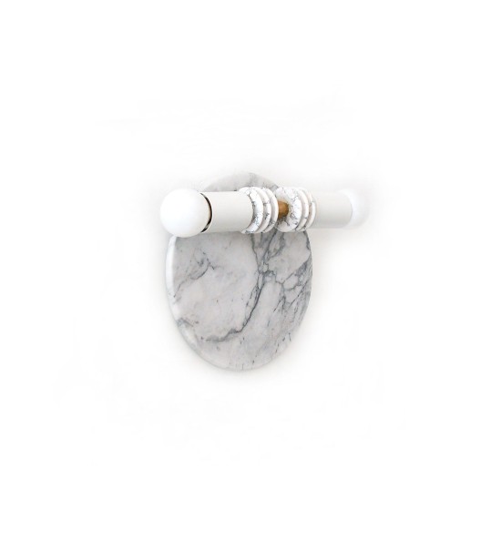 Marble and stacked disc wall light