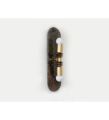 Oval dark marble panel wall lamp