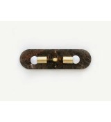 Oval dark marble panel wall lamp