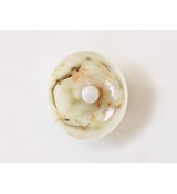 Brass Backplate Onyx and Opal Bulb Wall Sconce