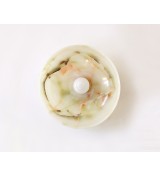 Brass Backplate Onyx and Opal Bulb Wall Sconce