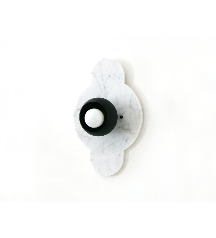 Marble Clover and Opal Bulb Wall Sconce