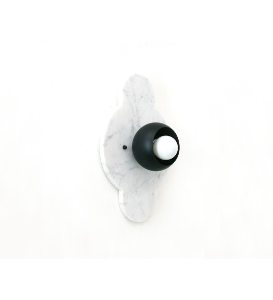 Marble Clover and Opal Bulb Wall Sconce