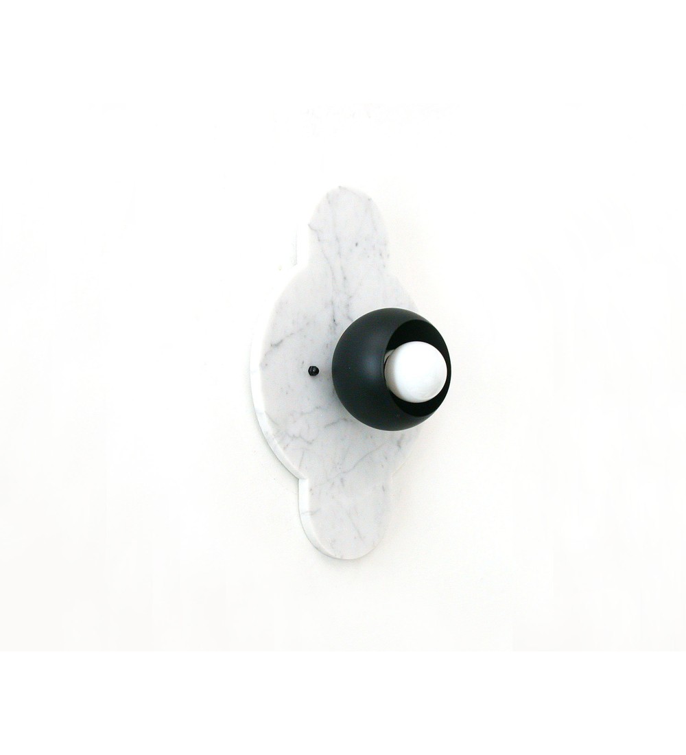 Marble Clover and Opal Bulb Wall Sconce