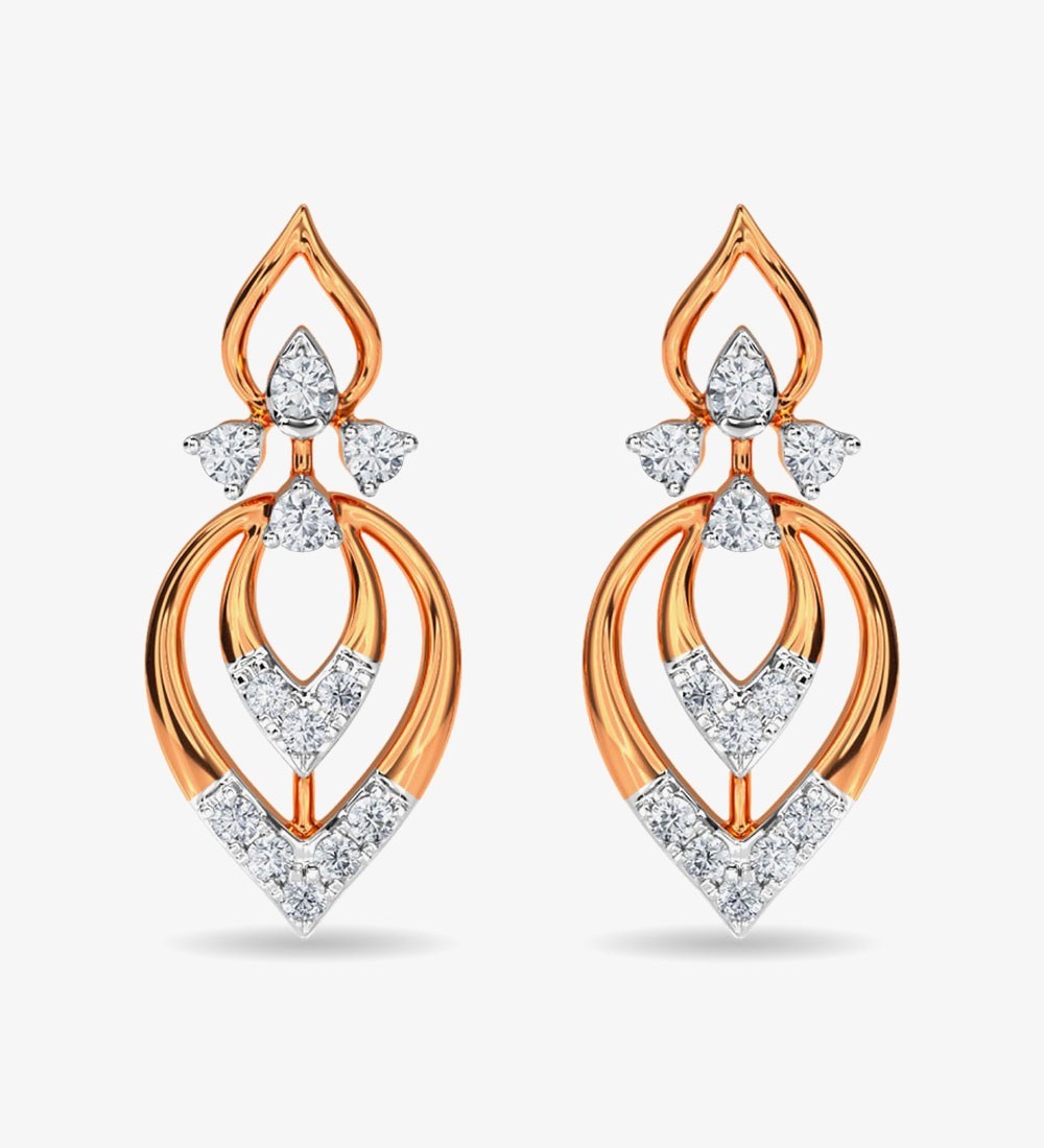 Diamond Stud Eulla Earring Rose Gold